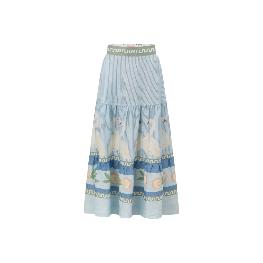 Swan Lake Tiered Maxi Skirt