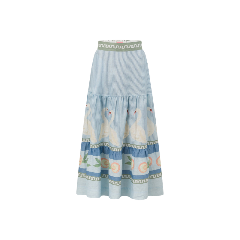 Swan Lake Tiered Maxi Skirt