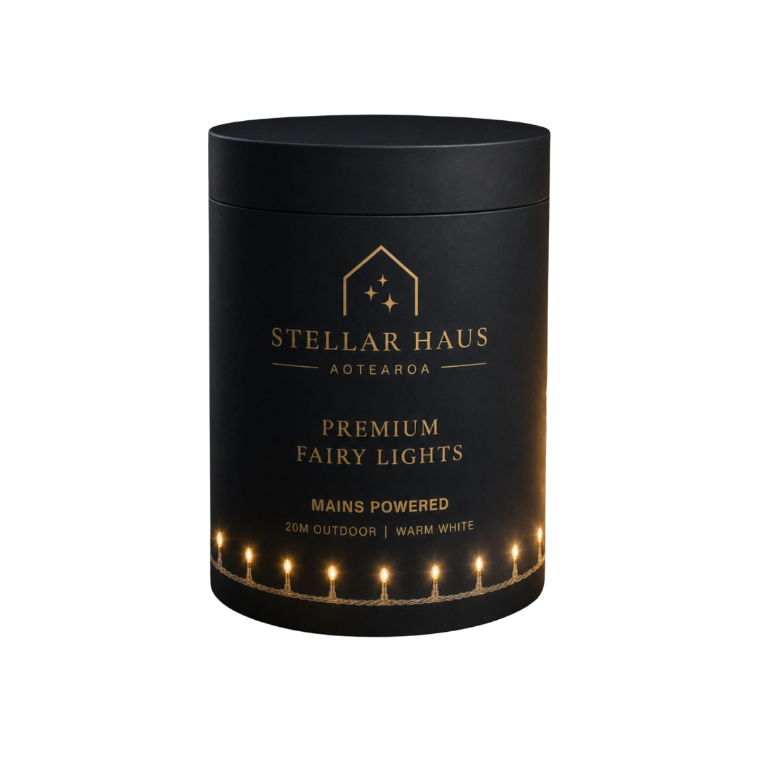 Fairy Lights Mains Powered 20m, Clear Cable, Warm White - Indoor/Outdoor