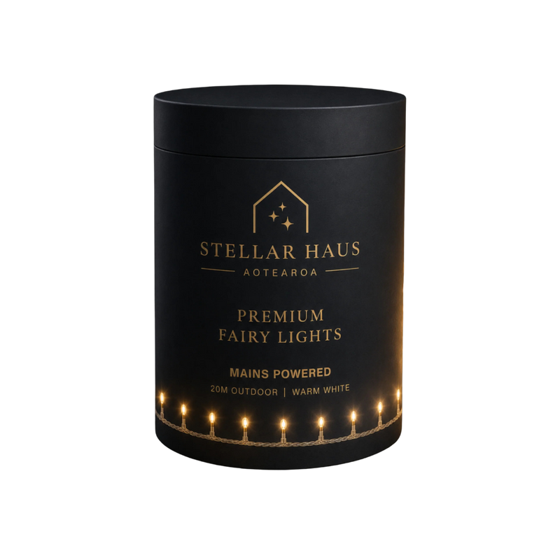 Fairy Lights Mains Powered 20m, Clear Cable, Warm White - Indoor/Outdoor