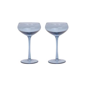 THE LOU COUPE GLASSES - SET OF 2 BLUE
