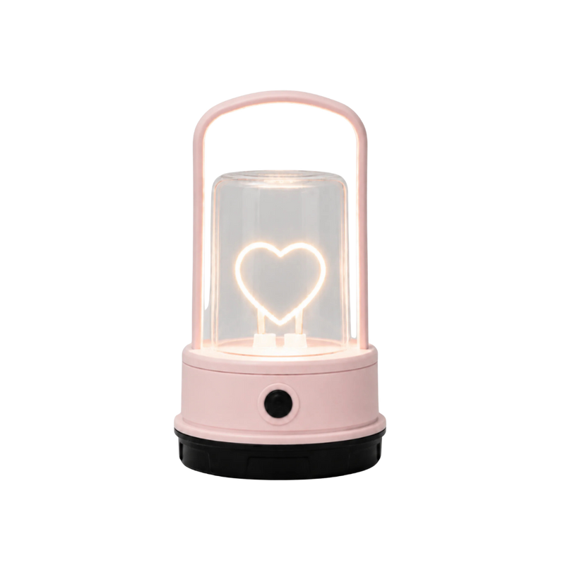 Pink Heart Lantern USB Recharge
