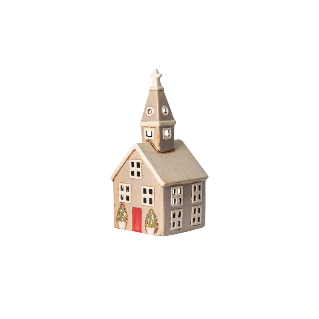 Alsace Tea Light Church Christmas Stone