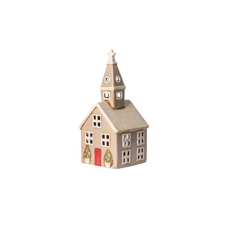 Alsace Tea Light Church Christmas Stone