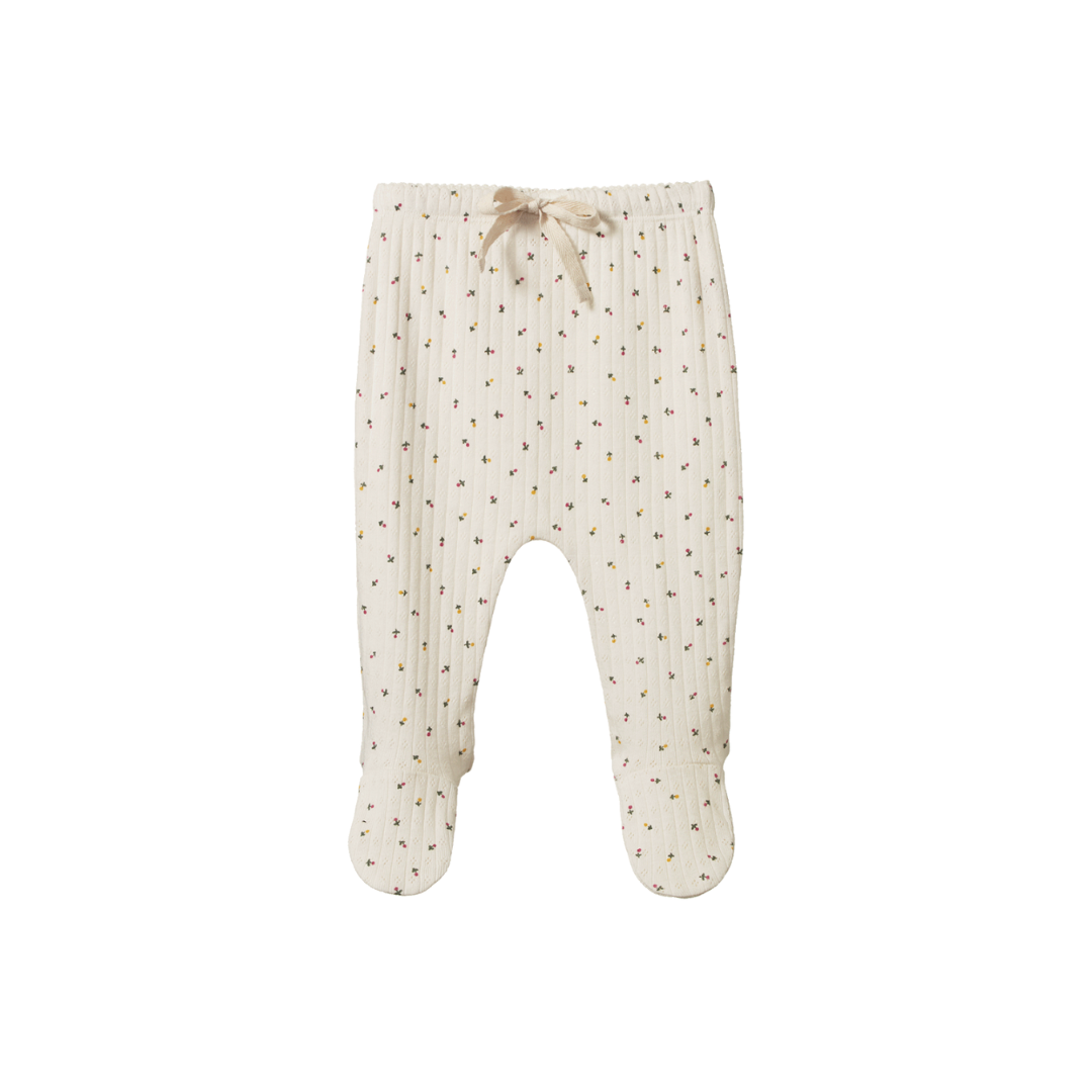 Pointelle footed rompers