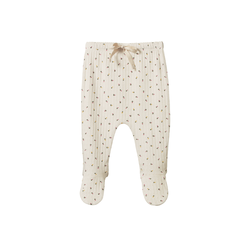 Pointelle footed rompers