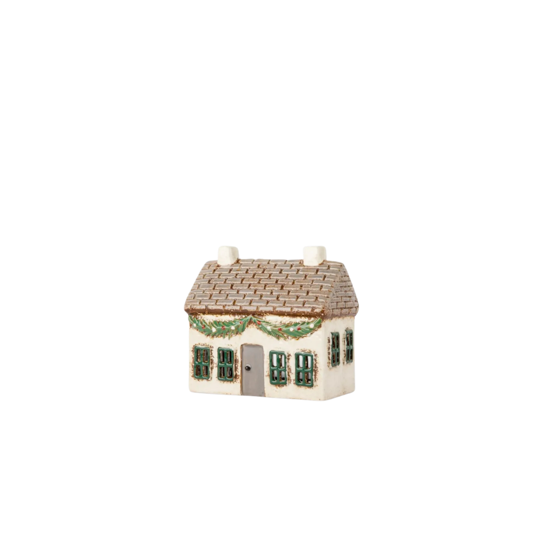 Christmas Tea Light Cottage with Swag