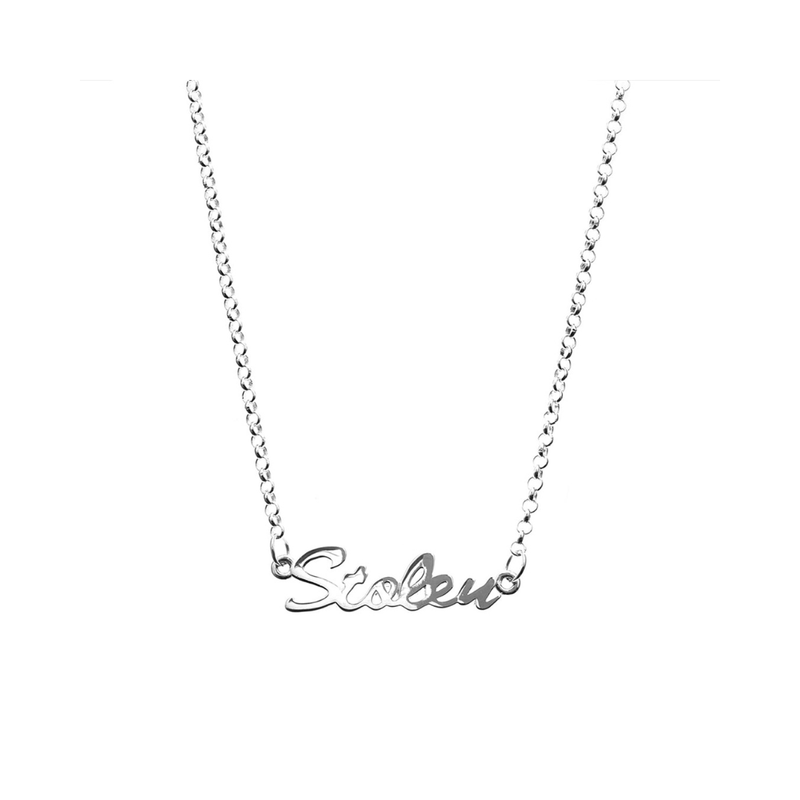 Stolen Script Necklace