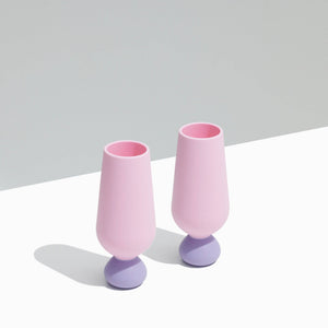 Bubble Champagne Flute Set | Unbreakable Silicone : Fairy Floss