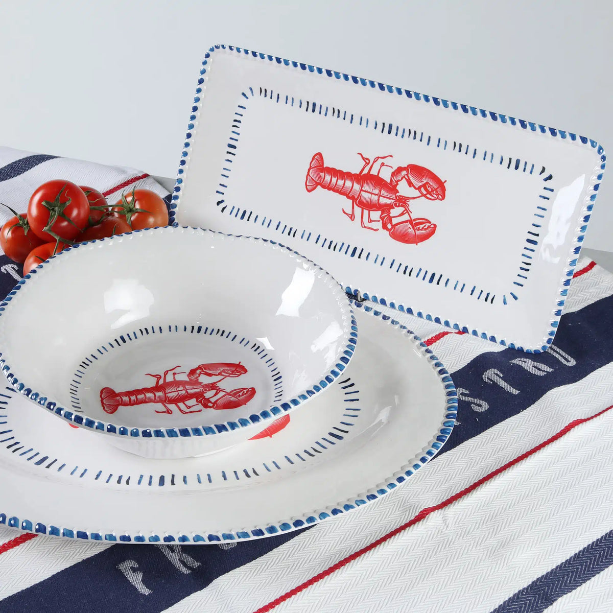 Melamine Nautical Lobster Bowl 31cm