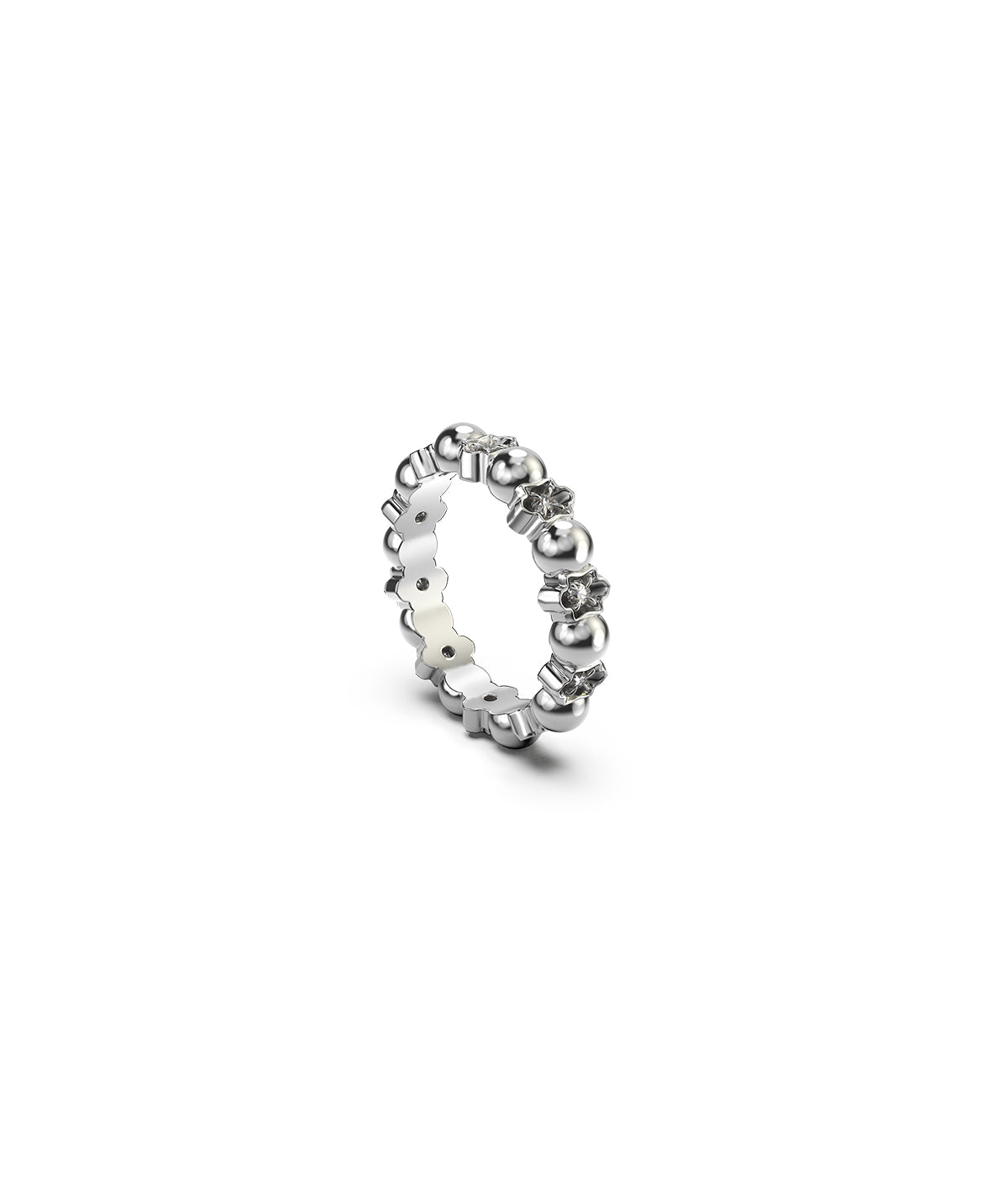 Darkness & Light Ball Chain Ring - Size N