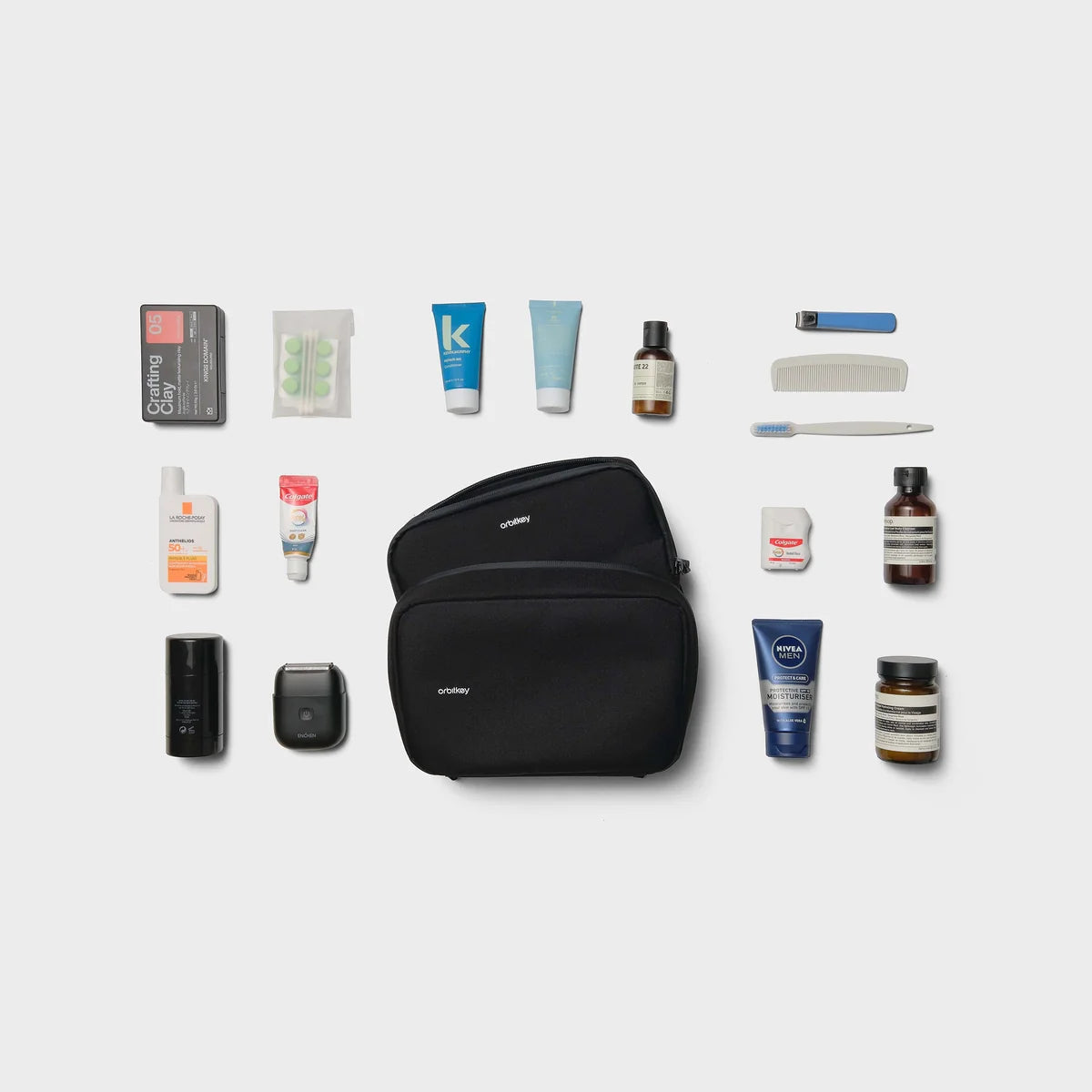2-in-1 Toiletry Pouch - Black