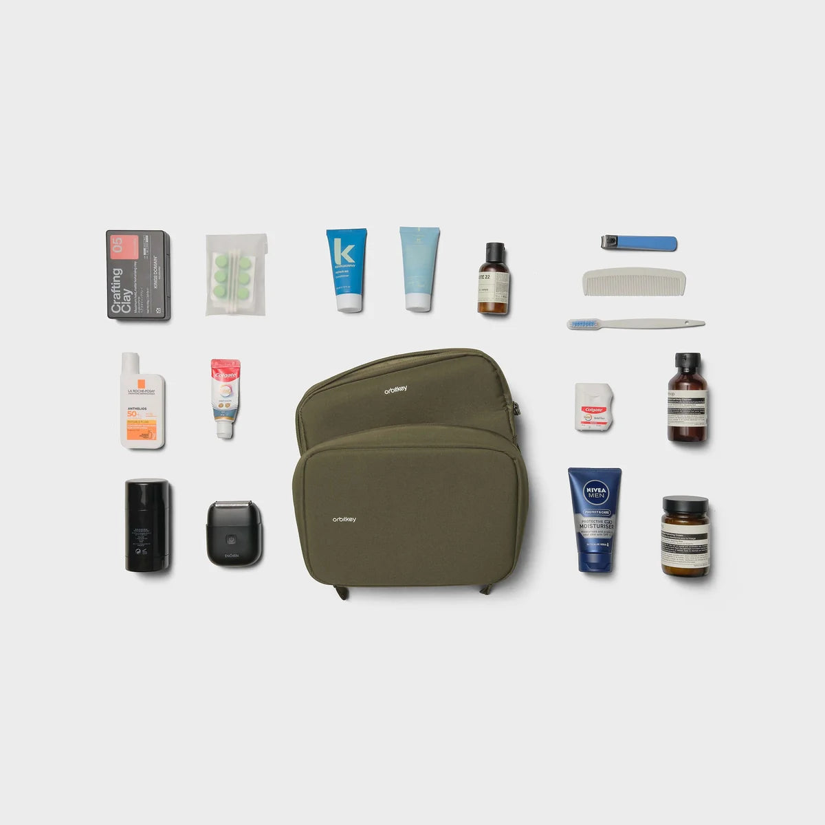 2-in-1 Toiletry Pouch - Olive