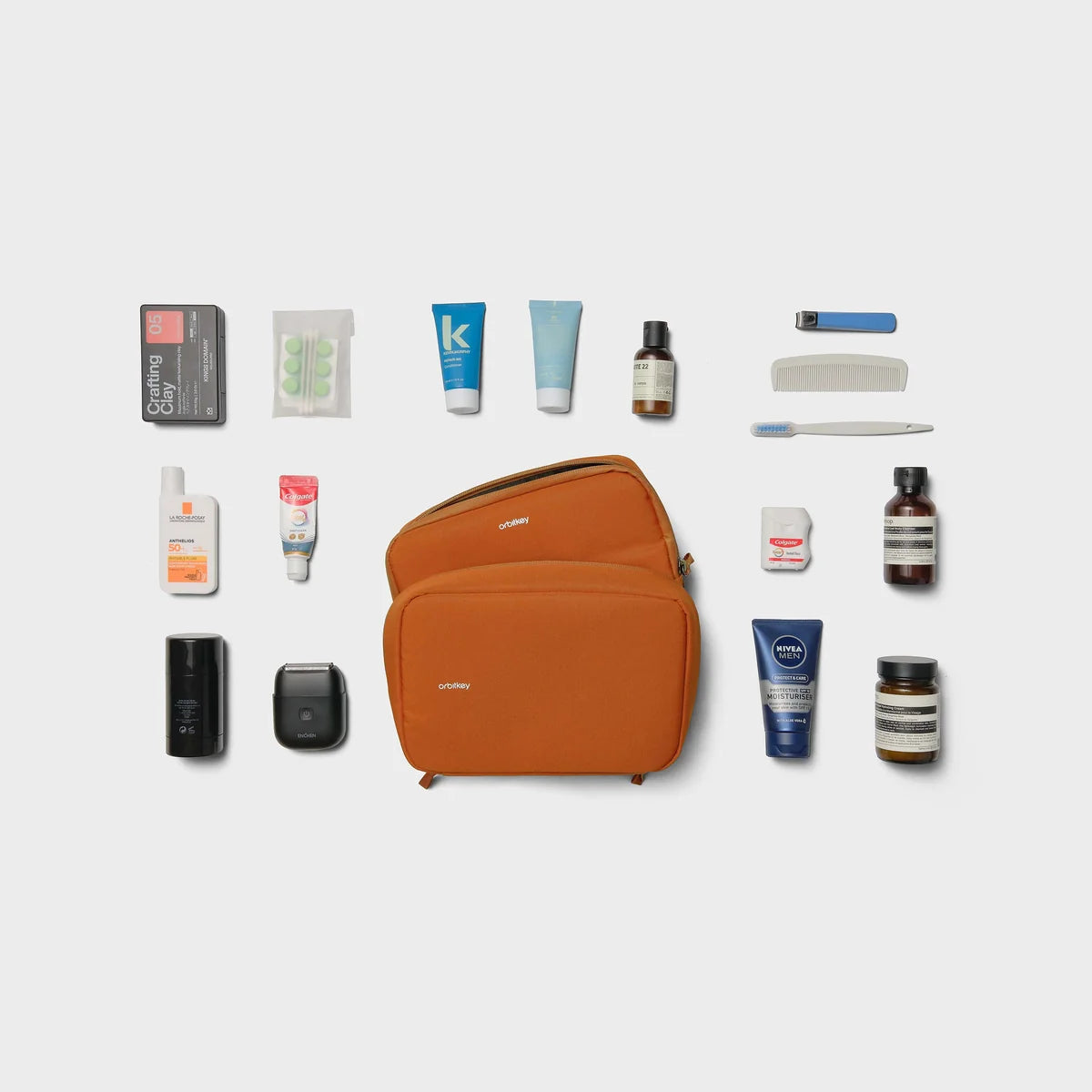 2-in-1 Toiletry Pouch - Terracotta