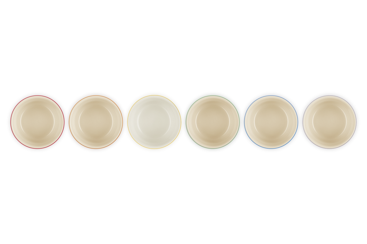 Stoneware Rainbow Set of 6 Mini Ramekins
