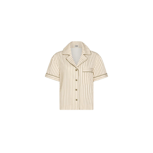 Short Sleeve Sleep Shirt - Matcha Stripes