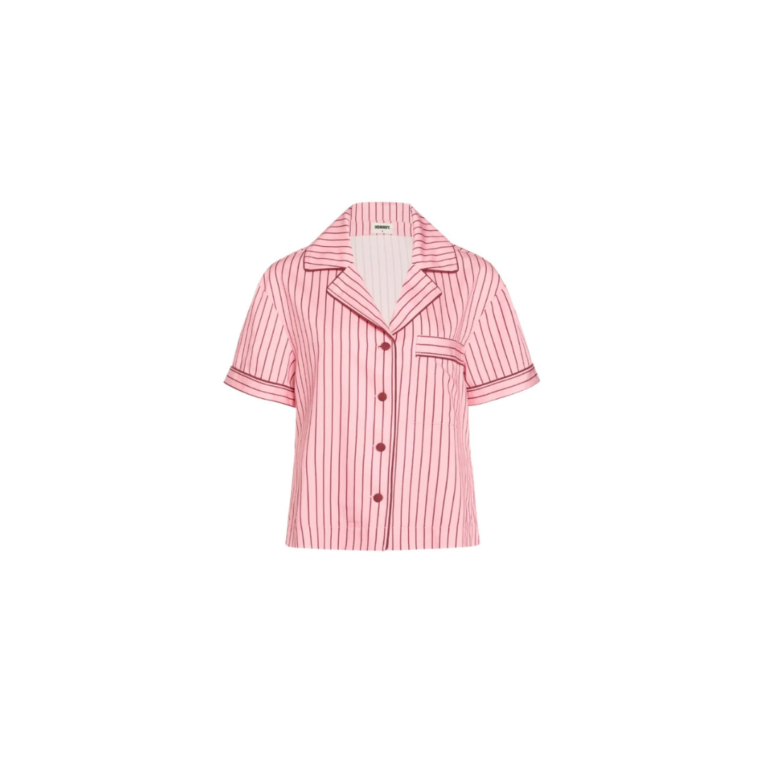 Short Sleeve Sleep Shirt - Rocky Road Stripes