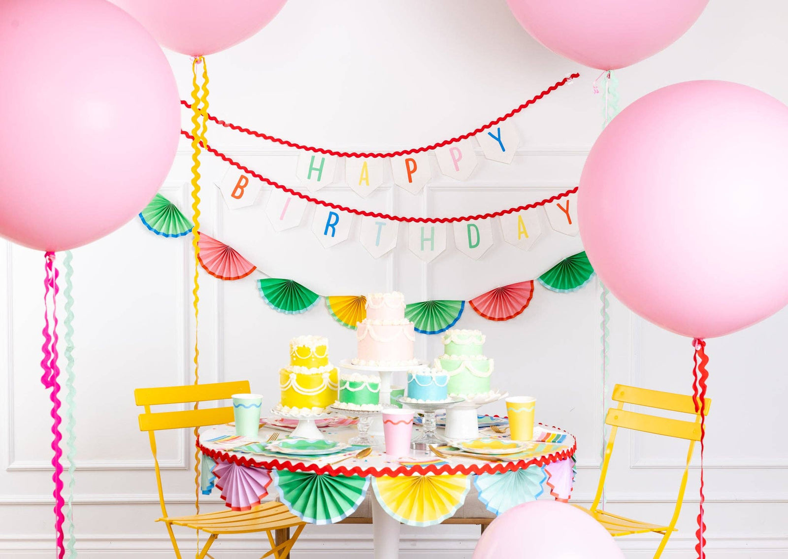 Bright Birthday Bunting Banner