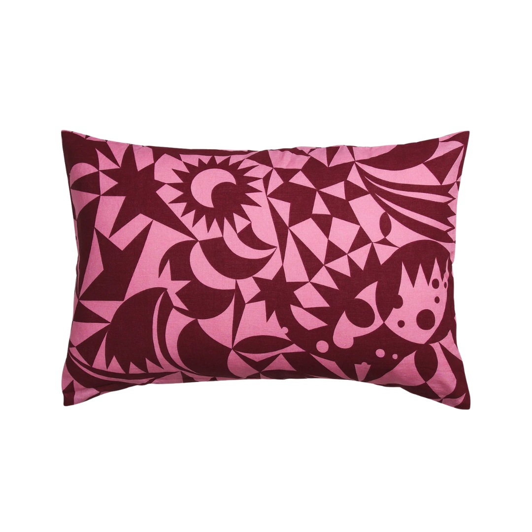 Nora Linen Pillowcase Set - Dahlia