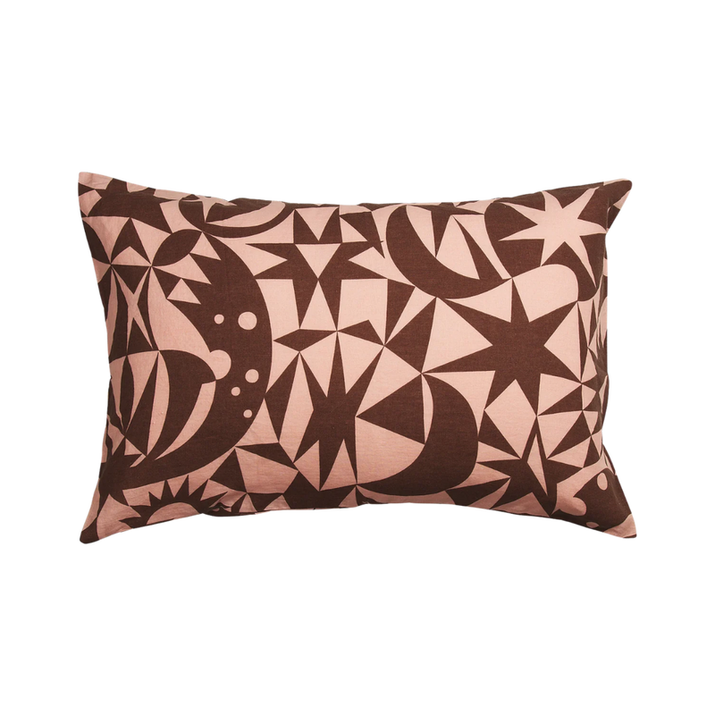 Nora Linen Pillowcase Set - Carnelian