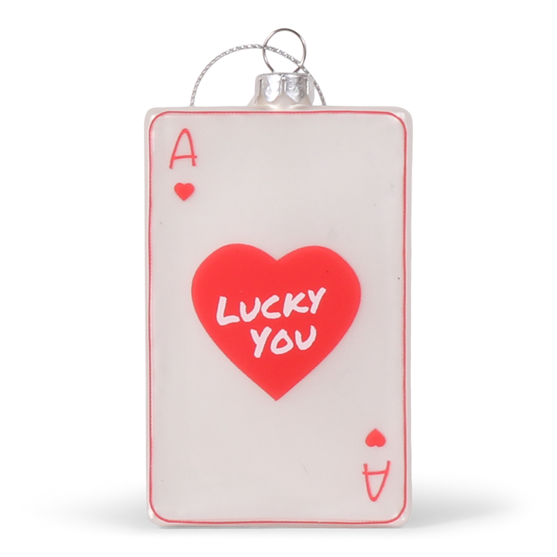 Playing Card Glass Decoration
