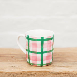 Mug - Pink & Green Gingham