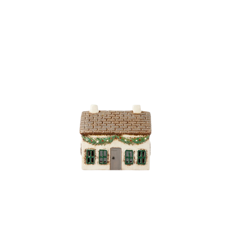 Christmas Tea Light Cottage with Swag