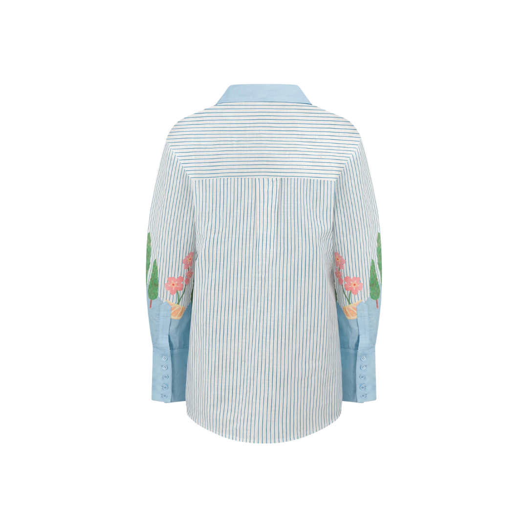 Swan Lake Oversized Long Sleeve Shirt