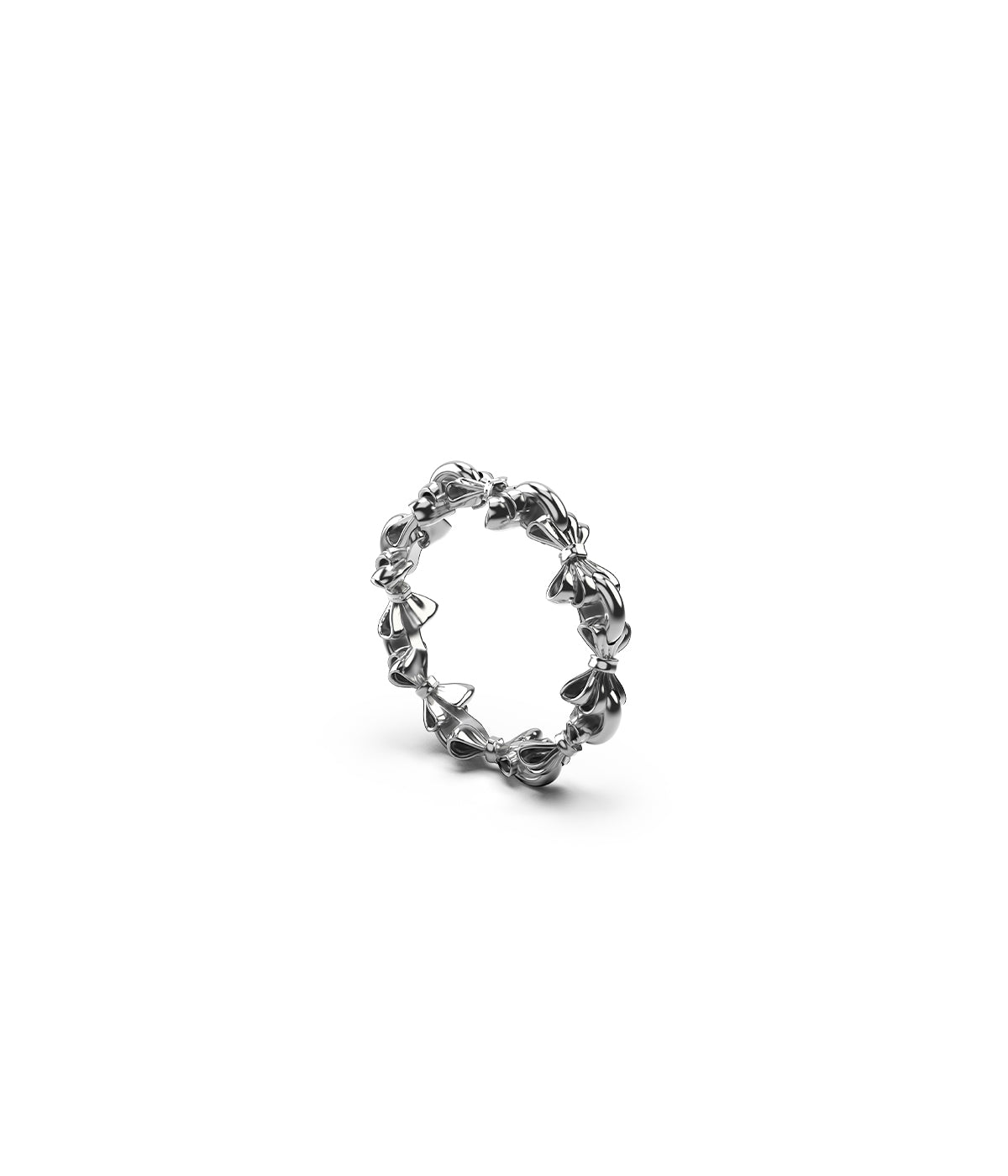Pierced Bow Infinity Ring
