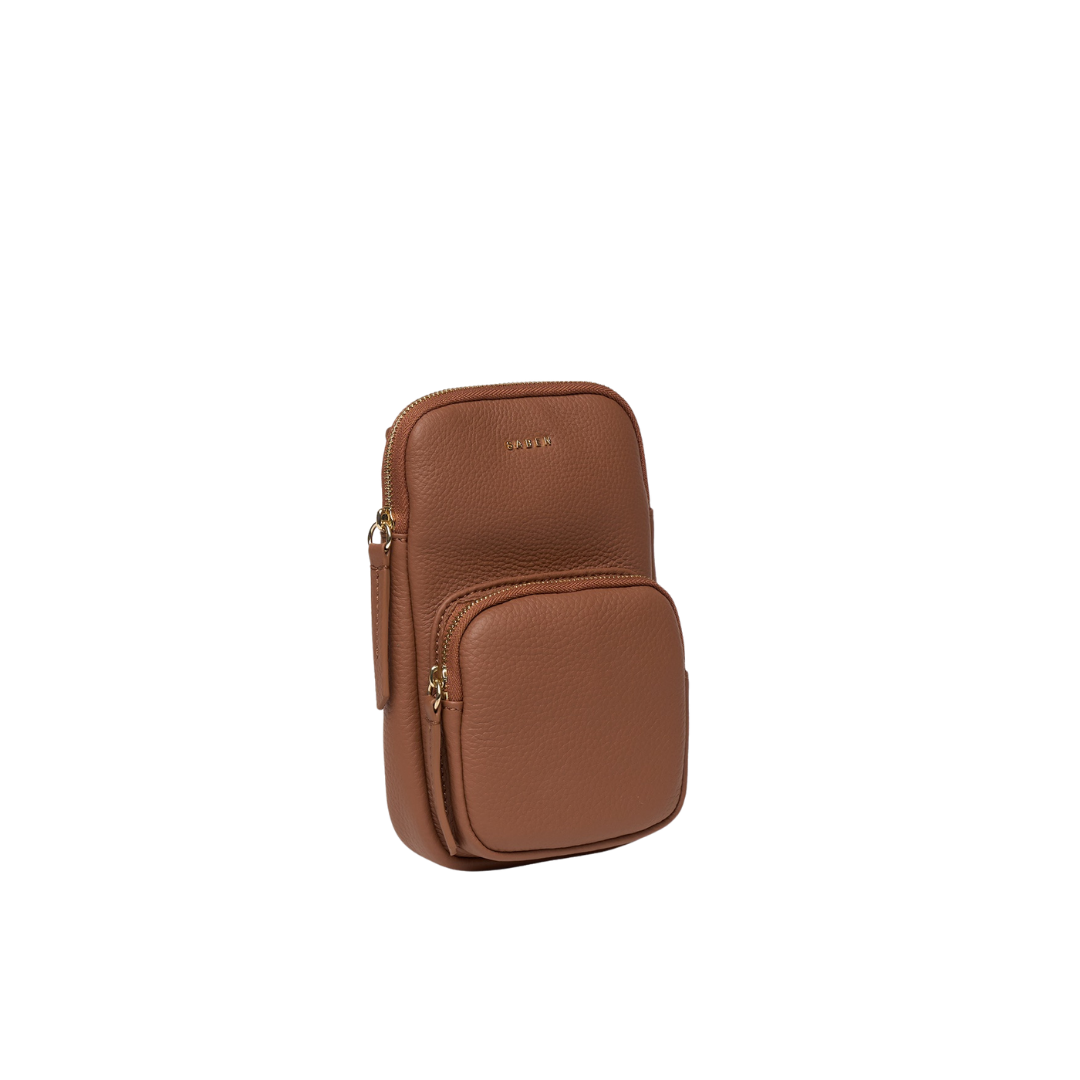Nikko Luxe Pocket Phone Sling - Tan Luxe