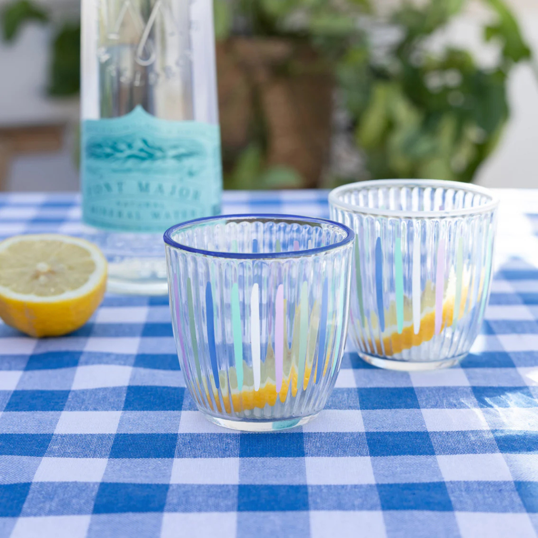 Talking Tables - Tumbler - 8.5cm - Blue & White Stripes