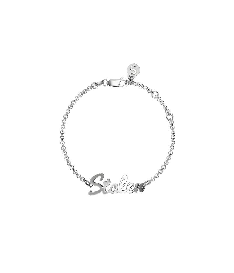 Stolen Script Bracelet Silver