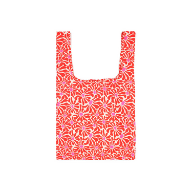 Reusable Bag Medium - Abstract Flowers Red