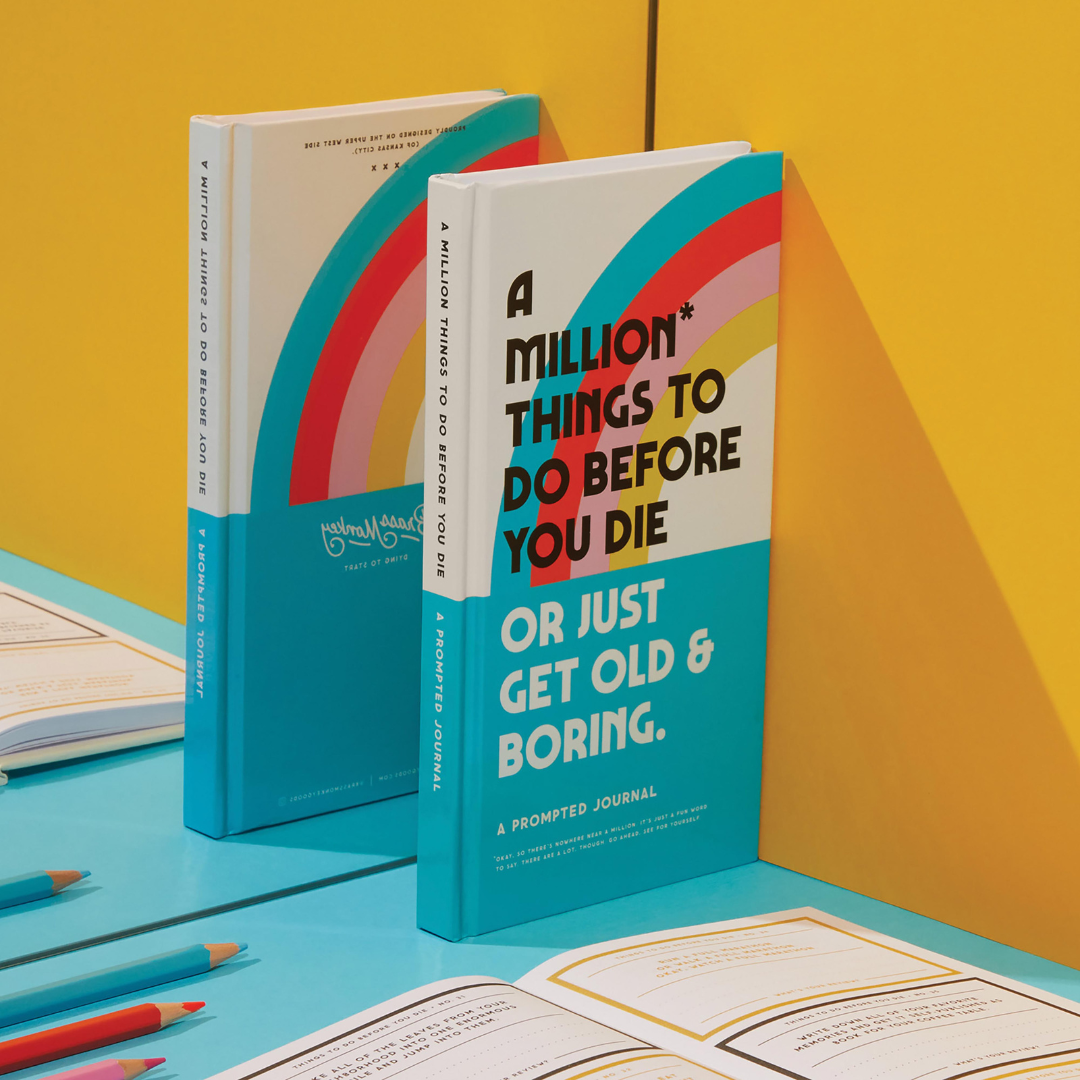 Brass Monkey a Million Things to Do Before You Die Prompted Journal Multi-Coloured