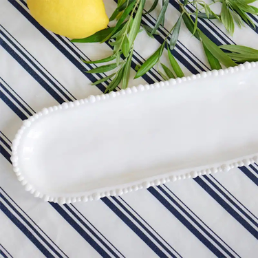 Melamine Pearl Platter 45cm - White