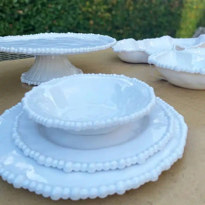 Melamine Pearl Side Plate - White