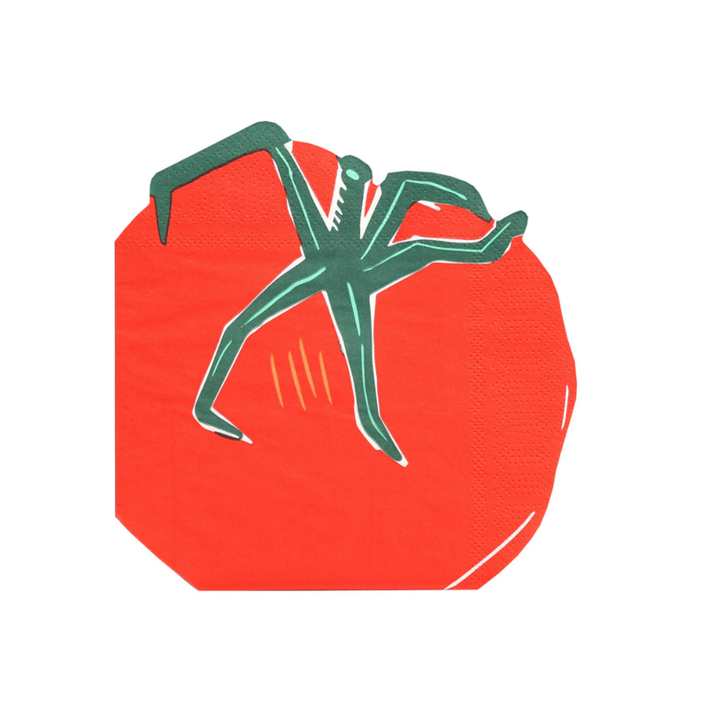Tomato Shaped Napkins - 20 Pack