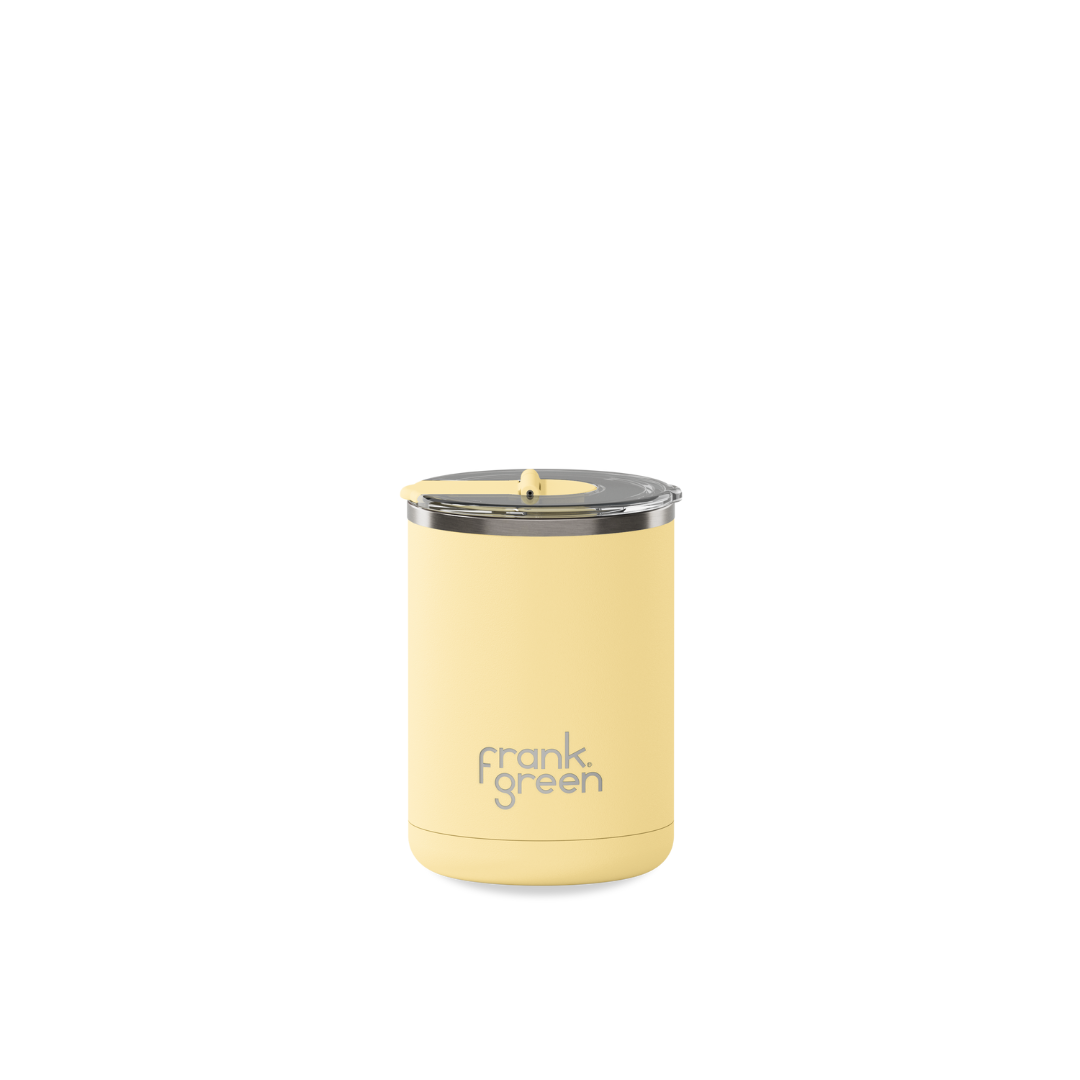 Ceramic Coffee Cup with Hinged Lid
