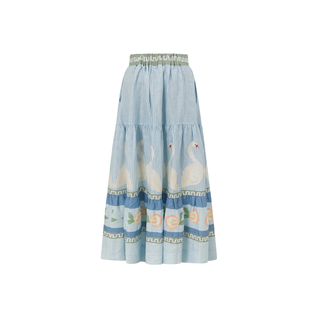 Swan Lake Tiered Maxi Skirt