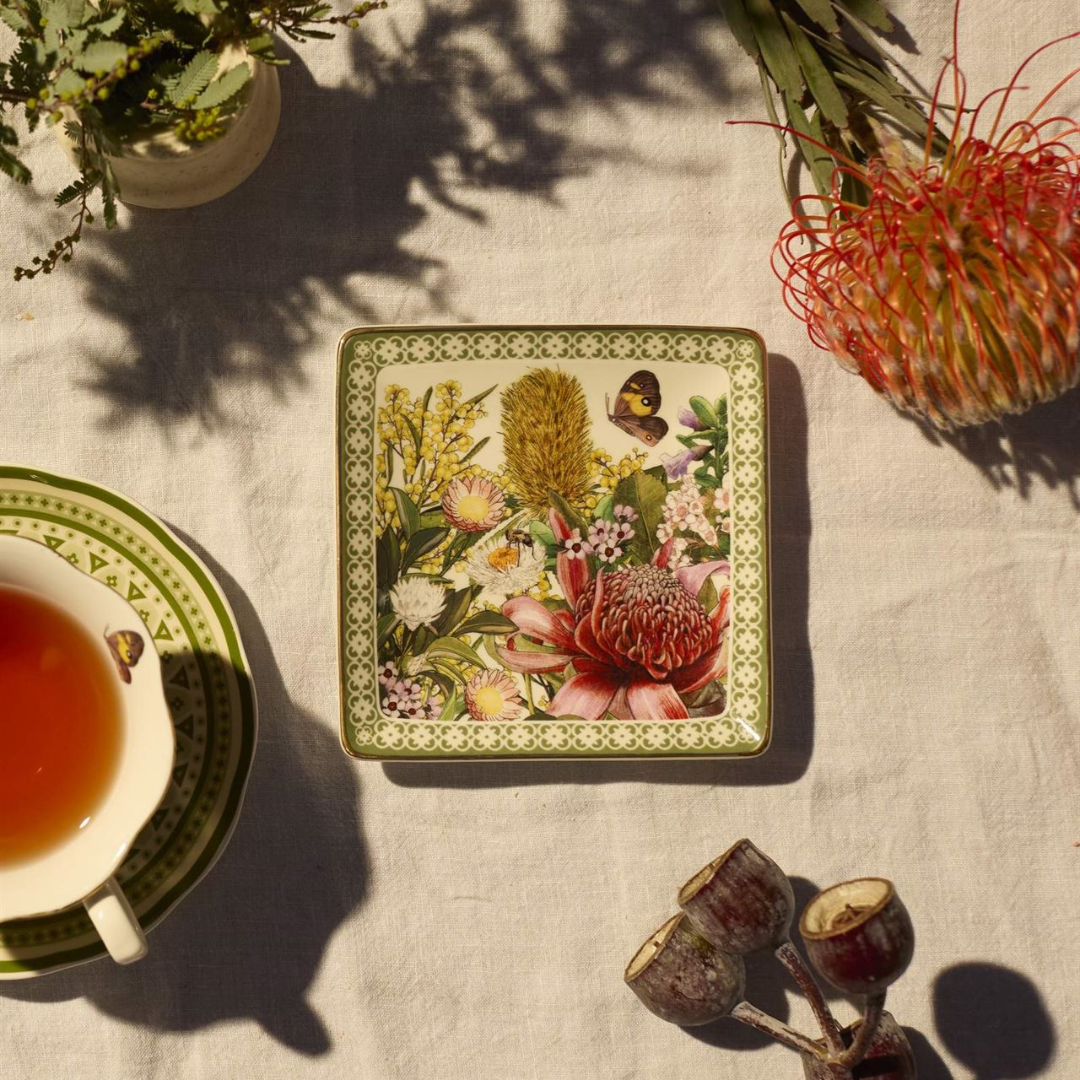La La Land - Botanical Blooms - Square Trinket Tray