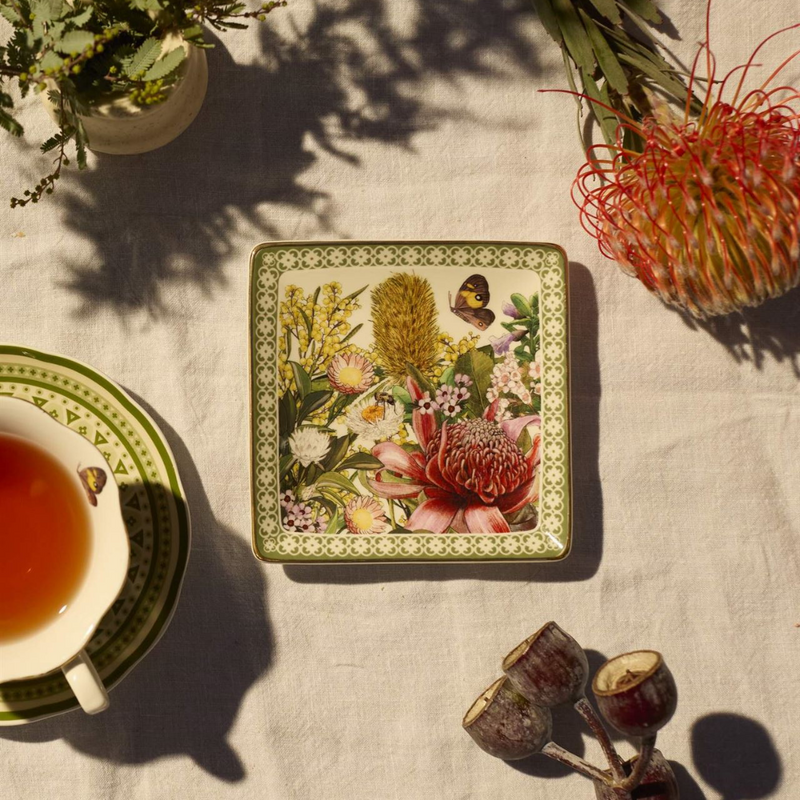 La La Land - Botanical Blooms - Square Trinket Tray