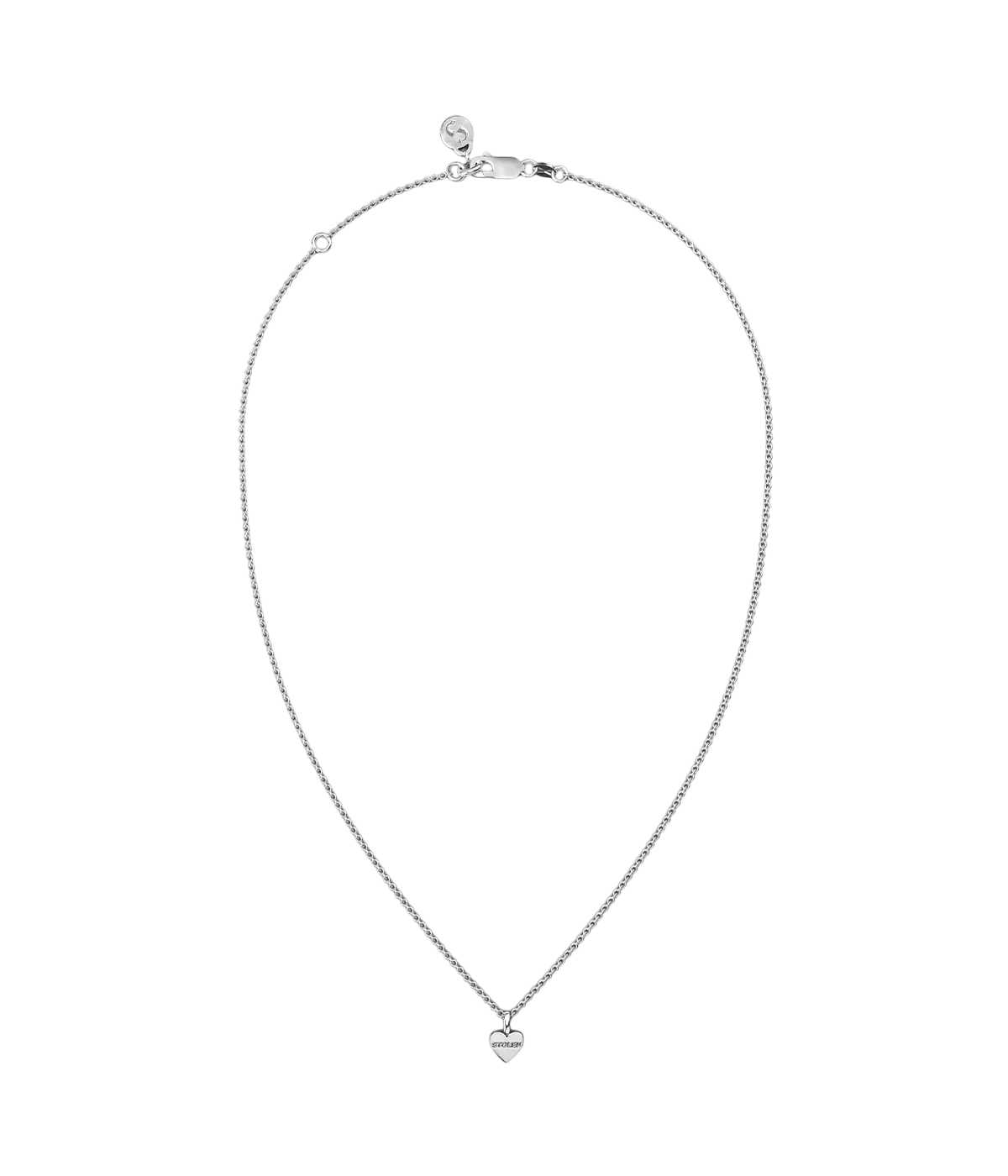 Stolen Heart Necklace Silver