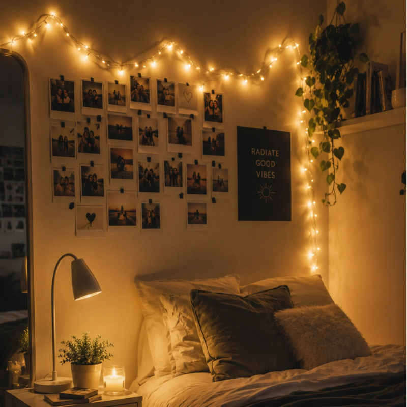 Fairy Lights USB Rechargeable 10m, Clear Cable, Warm White - Indoor/Outdoor