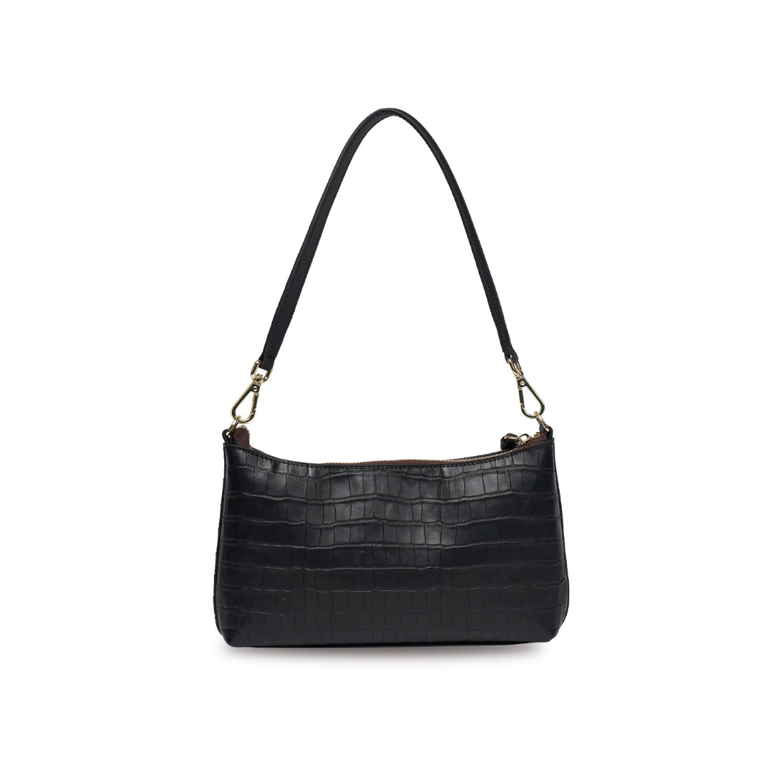 Haven Shoulder Bag - Black Croc