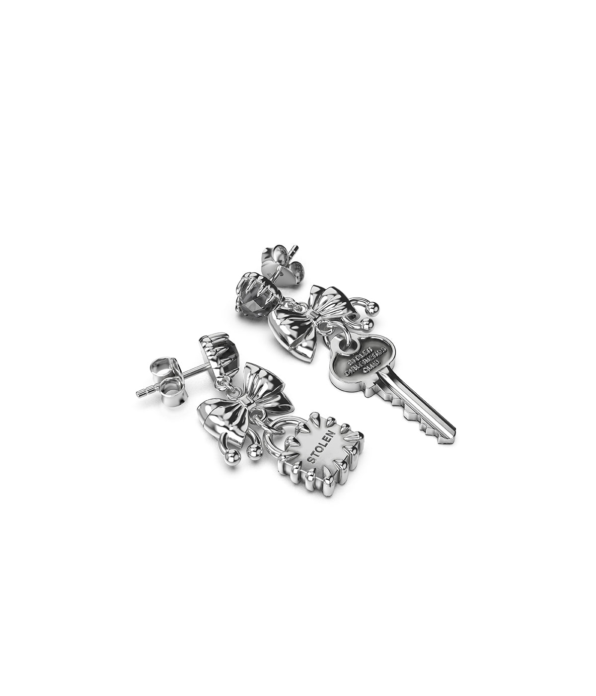 Love Locked Bow Earrings