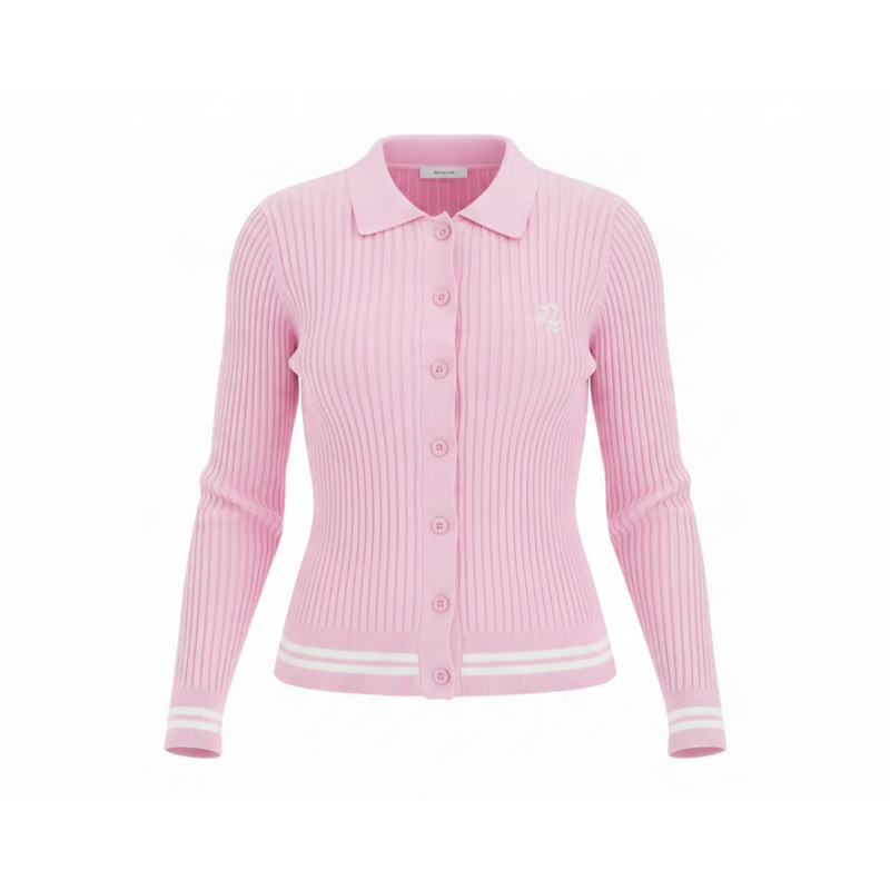 Womens Fields Rib Cardigan - Camellia
