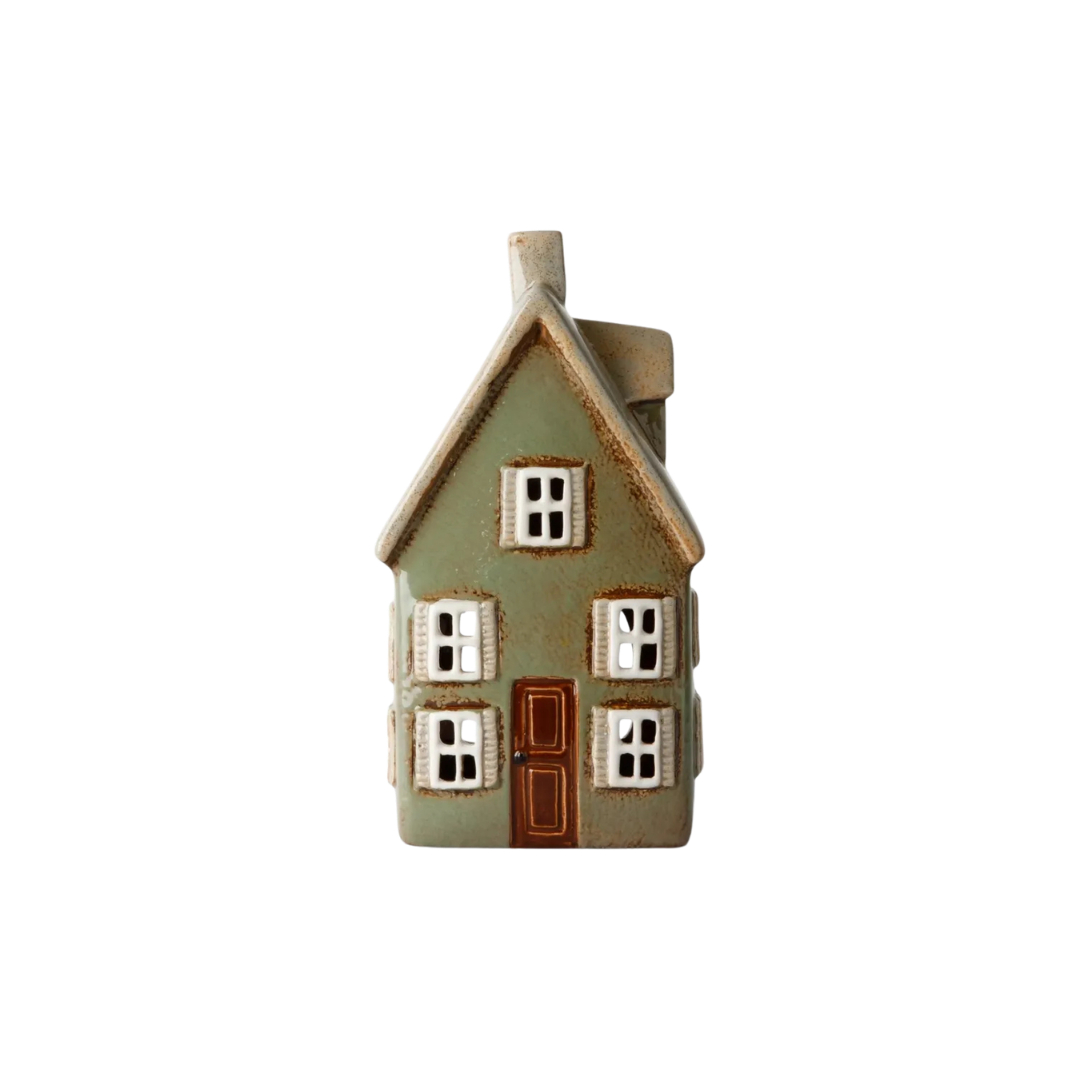 Devon Tea Light Cottage Tall Sage
