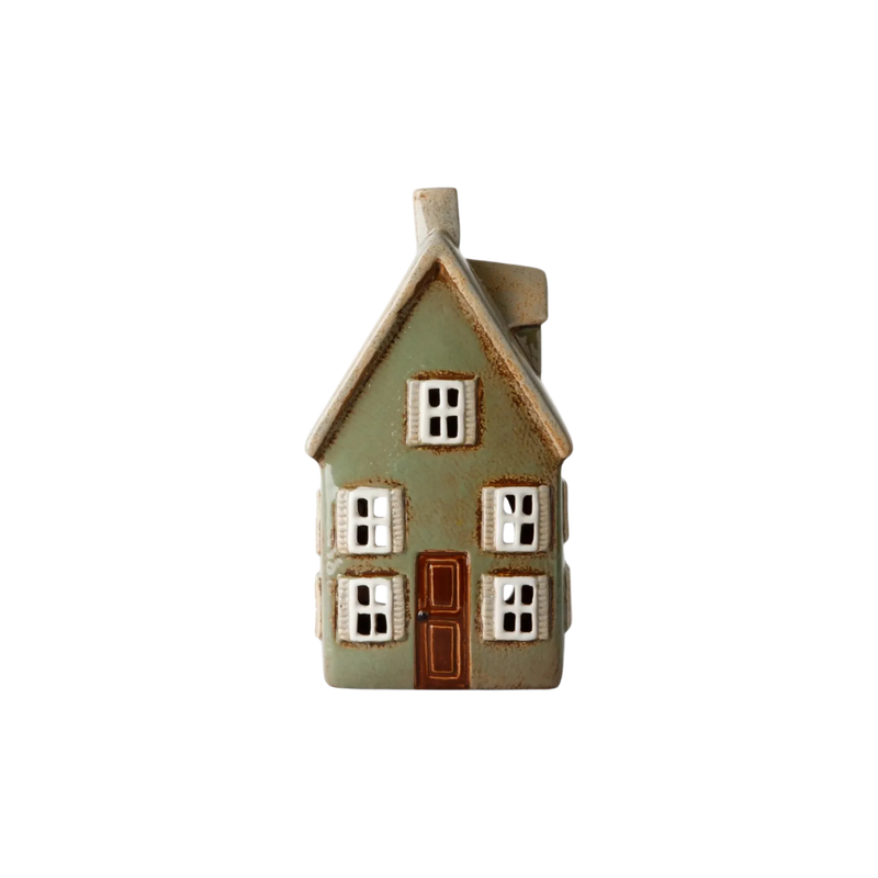 Devon Tea Light Cottage Tall Sage