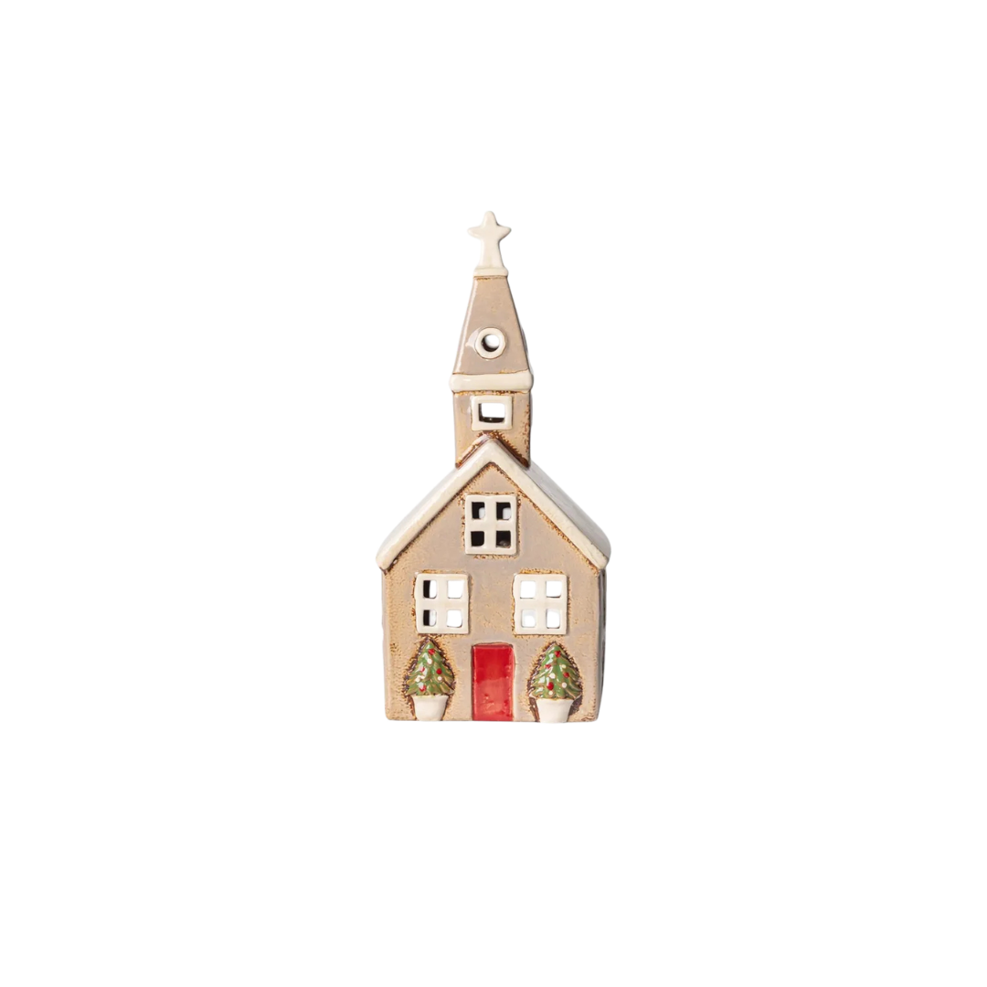 Alsace Tea Light Church Christmas Stone