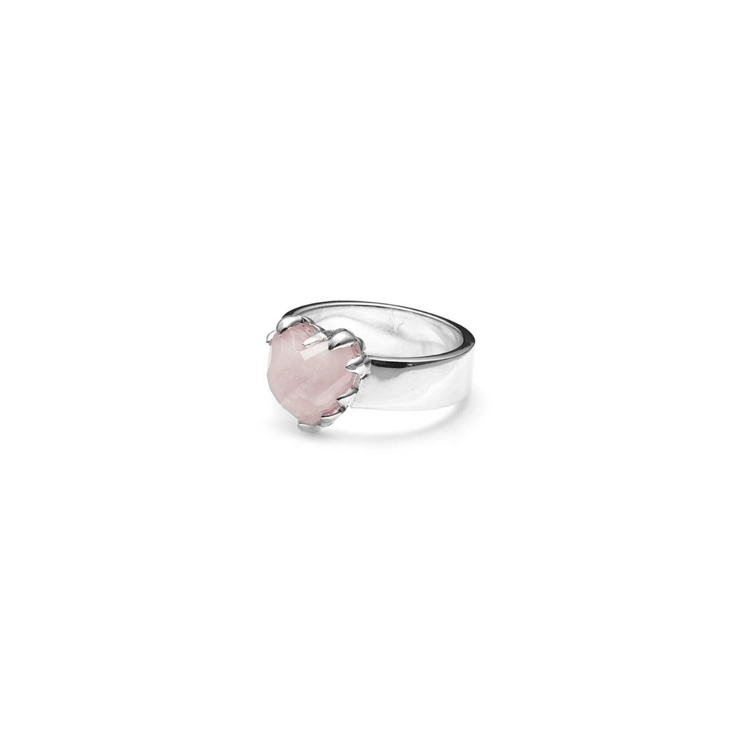Love Claw Ring Rose Quartz